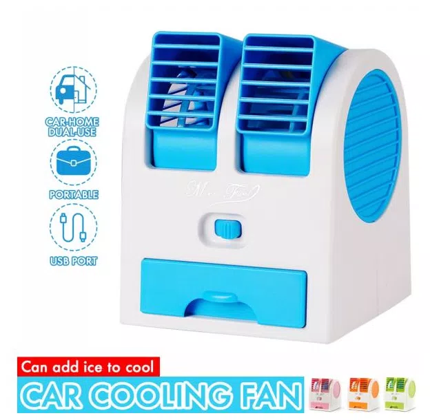 Ar condicionado para carro, ar condicionado portátil, umidificador purificador USB Cooling Ventilador de mesa Ventilador de refrigeração de espaço pessoal de ar de mesa