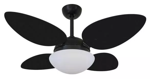 Ventilador De Teto Volare Nero  Vd42 4 Pás  -