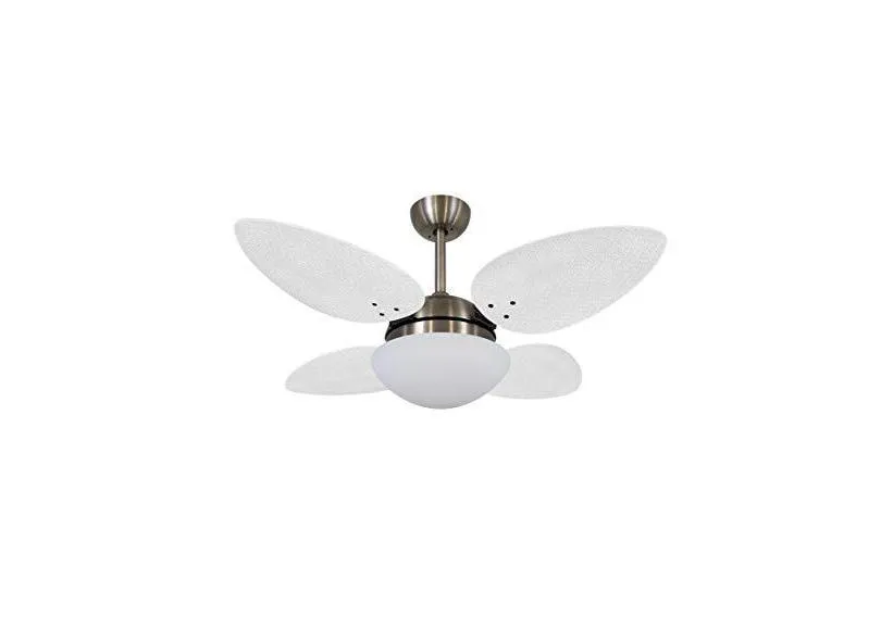 Ventilador De Teto 4 Pás Volare Petalo Palmae  Vidro Fechado Bronze 