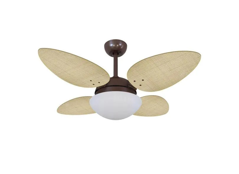 Ventilador De Teto Volare Café Vd42 Pétalo Palmae 4 Pás Natural - 