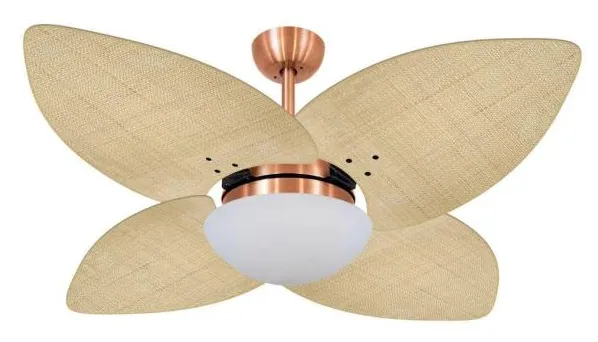 Ventilador De Teto Volare Cobre Vd42 Dunamis Palmae 4 Pás Natural  - 