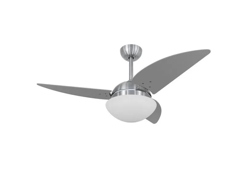 Ventilador De Teto Volare Escovado Vd42 3 Pás Titânio 