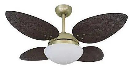 Ventilador De Teto Ouro 4 Pás Volare Vr42 Petalo Palmae Tabaco  Volare Volare  Ouro