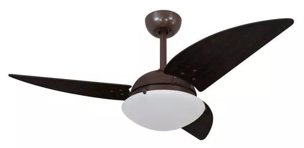 Ventilador De Teto Volare Café Vd300 Class 3 Pás Tabaco 