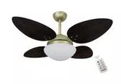 Ventilador Volare Petalo Quad Tabaco  e Controle Remoto