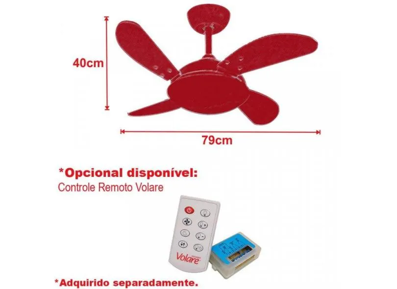 Ventilador De Teto Volare Premium Mini  Fosco/Tabaco