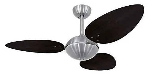 Ventilador De Teto Volare Escovado Office Pétalo/3 Tabaco  Volare Volare  Escovado