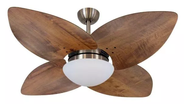 Ventilador De Teto Volare Bronze Vd42 Dunamis Rádica 4 Pás Imbuia - 