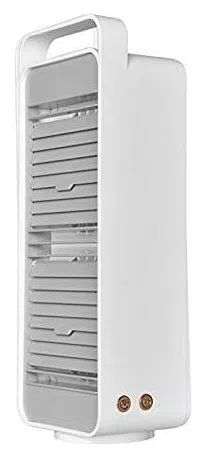 mewmewcat Ventilador em torre pequena Ventilador de mesa oscilante com 3 velocidades, Ventilador de pé pessoal recarregável Ventilador de mesa USB para mesa em casa de escritório, oscilação de 140 °,