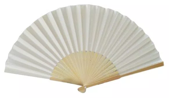 Ventilador de mão dobrável de bambu de verão diy Ventilador de cor sólida para festa de dança chinesa