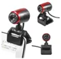 USB Webcam 480P Web Cam Clip-on Digital Web Camera com microfone para Laptop pc Computer Black & Red