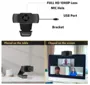 Webcam HD 1080P com microfone, Câmera Web de computador de streaming Septekon para Laptop/Desktop/Mac/TV, CÂMERA USB PC para Video Calling, Conferncing, Gaming