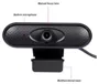 1080p Full HD Webcam com vídeo e microfones embutidos estéreo para desktop ou laptop Webcam 