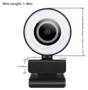 Webcam Full HD 1080p A40 com luz de preenchimento de microfone para reunião de aprendizagem on-line com laptop pc