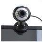 USB 2.0 LED Webcam Webcam Câmera com microfone para computador laptop pc de mesa, ajuste automático / modo manual