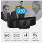 C20 Web Camera 1080P Webcam Plug-in USB pc Web Camera H.264 Wide Angle rotação de 360 graus on-line Ensino Estudar Video Camera Com dupla Mics Para Notebook Laptop monitor 