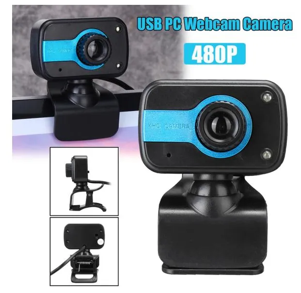 Usb pc Camera hd Webcam Mic Microfone Gravação de áudio e vídeo para computador portátil Wongkuba