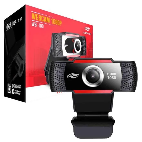 Webcam C3Tech Wb-100Bk Resolução Full Hd 1080P Usb 2.0