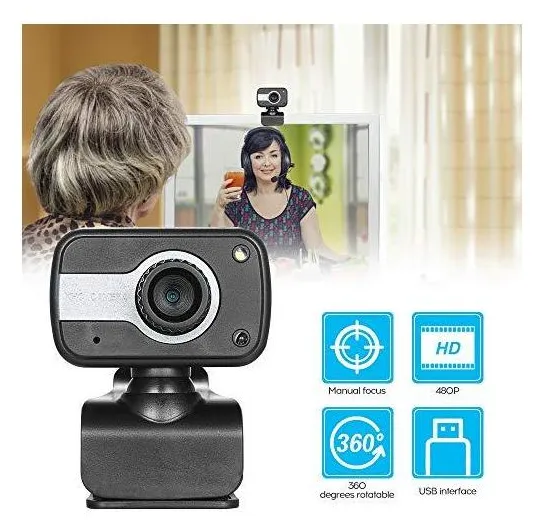 Câmera Web de alta definição de 0,3 megapixels Webcam com clip USB para PC Computador desktop