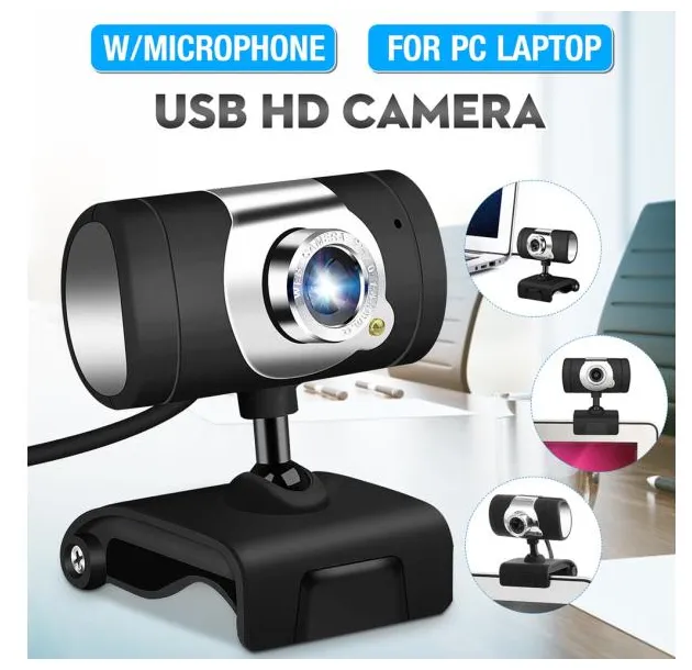 360 graus Rotatable USB 2.0 HD Câmera Escritório Vídeo Webcam com Microfone para pc Laptop Notebook