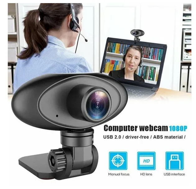 1080P Full HD Web Camera USB Webcam com Microphone Conference Laptop Desktop pc