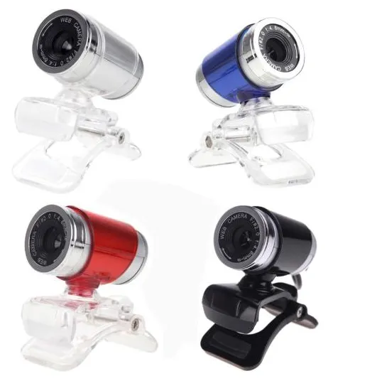 USB 2.0 12 Megapixel HD Camera Web Cam com mic Clip-on de 360 graus para a área de trabalho Skype pc computador portátil Transparente