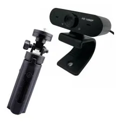 Kit Webcam Full Hd1080p Câmera Para Pc E Notebook + Tripe