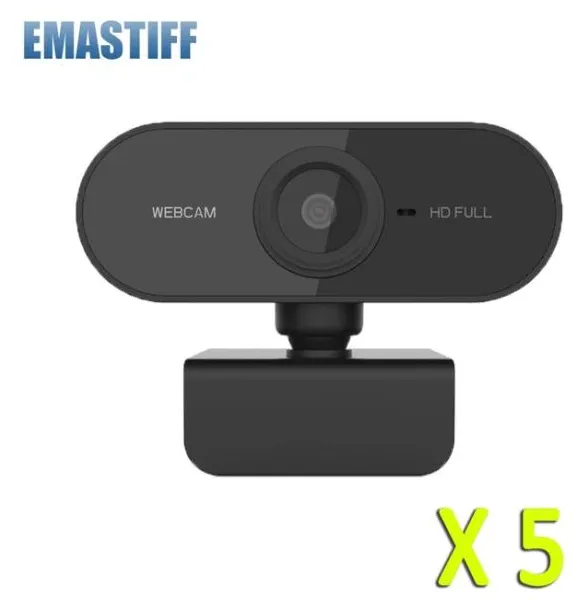 5PCS Webcam 1080P câmera web com microfone Web USB Camera Full HD 1080P Cam webcam para pc computador Vídeo ao vivo chamando trabalho